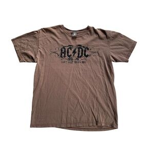AC/DC Brown Short Sleeve Tee